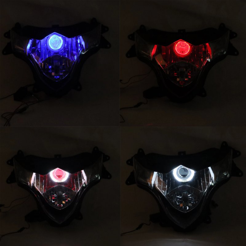 Motorcycles Accessories for  GSX-R1000 Racing Motor Head Lamp 2009 with Angel Eyes Motorcycle Lights